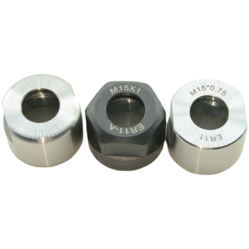 ER11圆螺母M15*0.75电机主轴螺帽ER夹头高速锁紧压帽规格M15*1.0