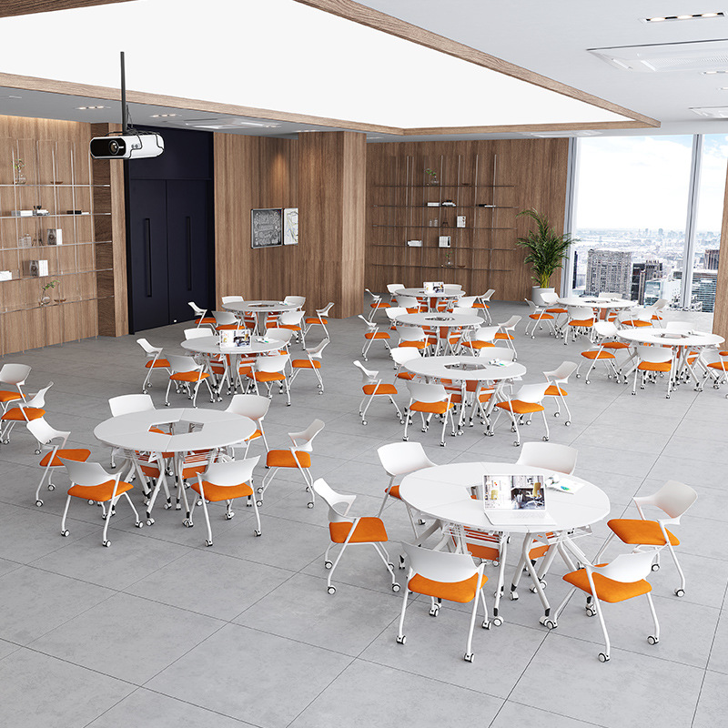 培训桌椅组合移动办公桌多功能拼接会议室长桌简约现代折叠会议桌