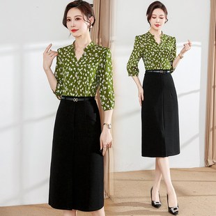 假两件连衣裙女春秋2024新款高档品牌高级感高端广东沙河长袖裙子