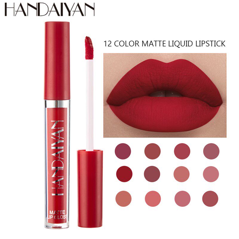 12Colors Liquid Lipstick Waterproof Long Lasting Moisturizin