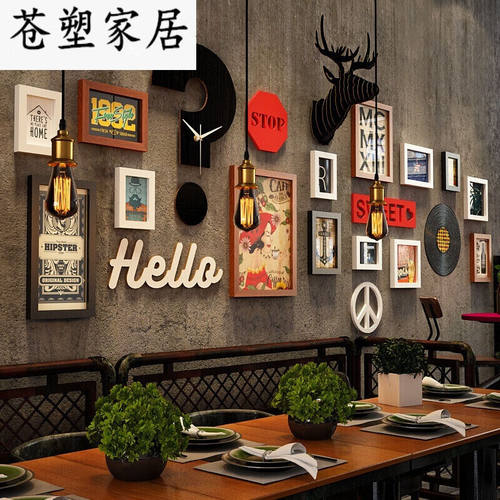 好货工业风装饰复古楼梯工业风墙饰烧烤饭店创意个性挂件咖啡餐厅