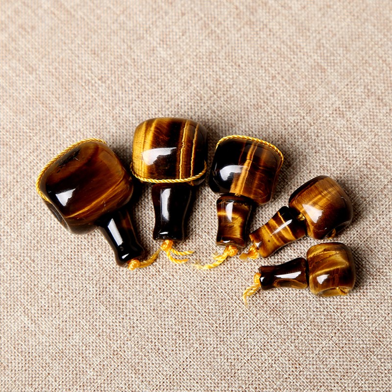 天然黄虎眼藏式三通散珠 DIY手工串珠佛珠手链项链配件饰品材料