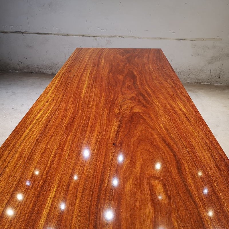 奥坎实木大板茶桌椅组合原木餐桌实木整块书茶台办公200-80-10