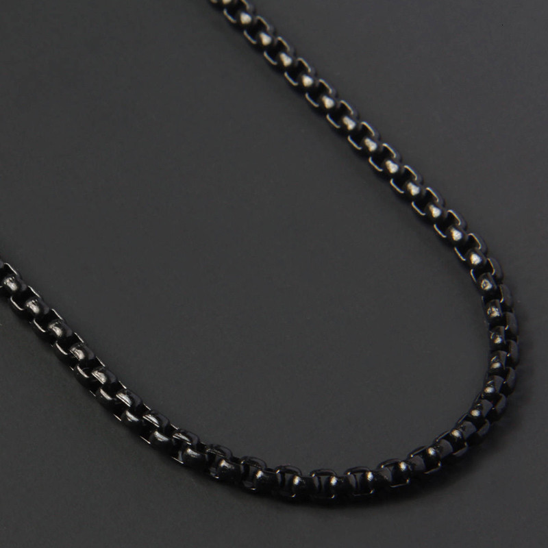 Simple Fashion Box Chains Necklace Men Titanium Steel Chain