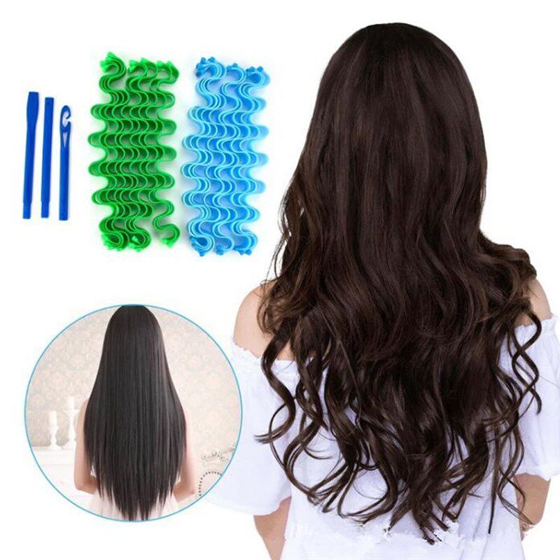 12pcs DIY Magic Hair Curler Heatless Hair Rollers Curlers Ha