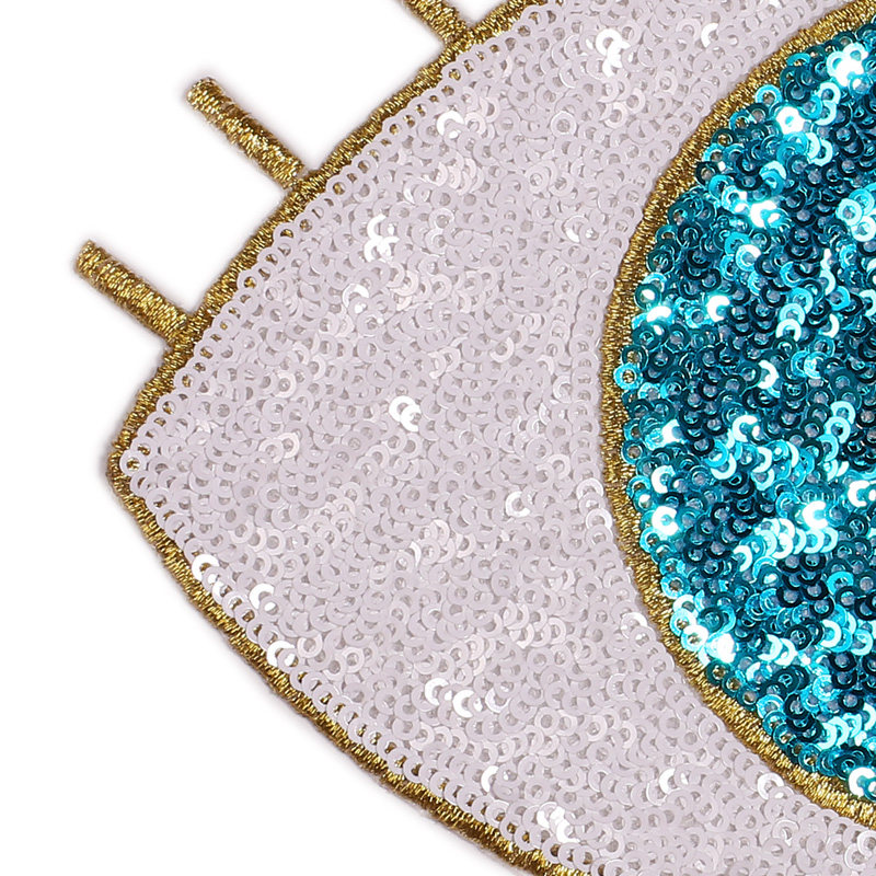 Wholesale Patches Sequins Large eyes Badge Cloth Patch Stick