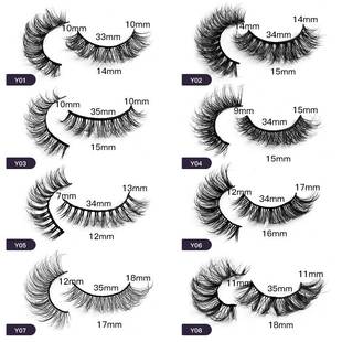 5Pairs 8D fake Lashes makeup Natural Fluffy False Eyelashes