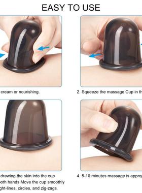 Silicone Vacuum Cupping Massage Jars Anti Cellulite Massage