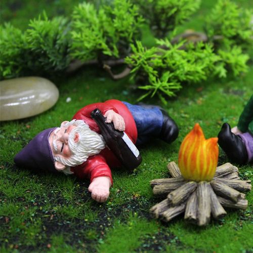 Home Garden Decoration Gnome Statue Resin Garden Figurines O