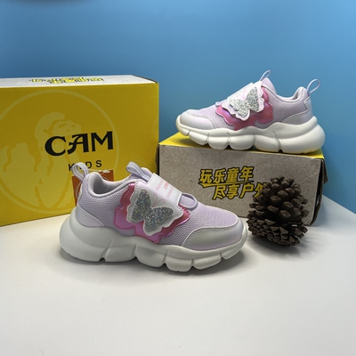 商场撤柜CAM女童8563春秋款童鞋跑步鞋新款网面透气防滑软底儿童