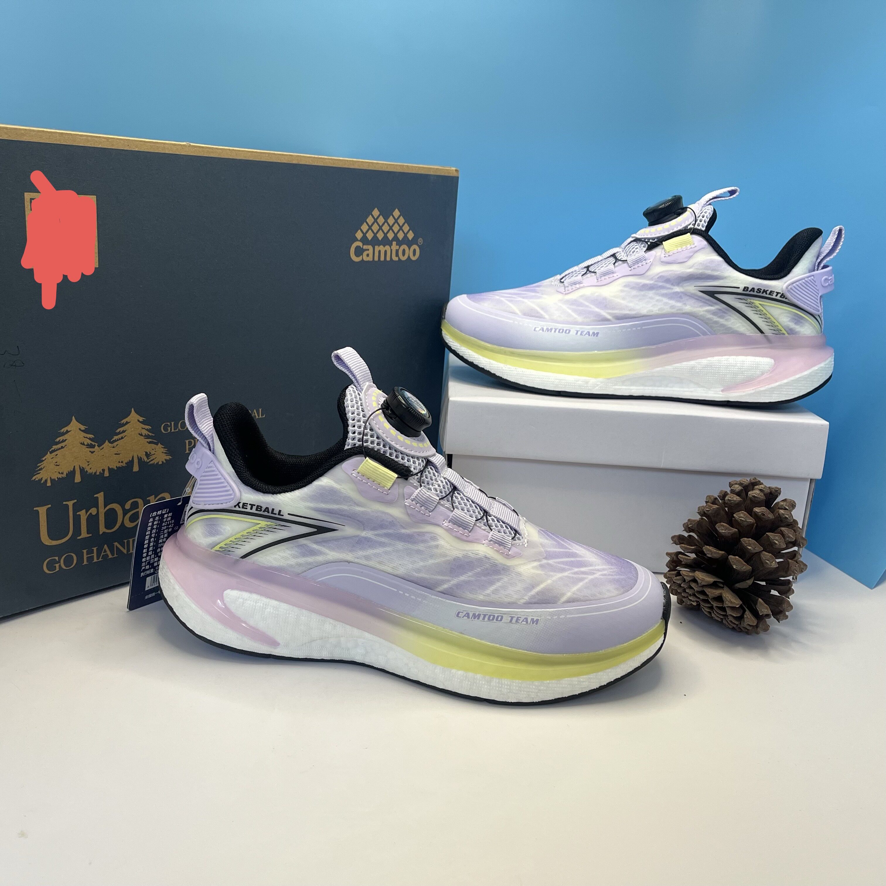 商场款儿童运动鞋春款卡途新款男童旋转扣跑步鞋女童透气网面童鞋