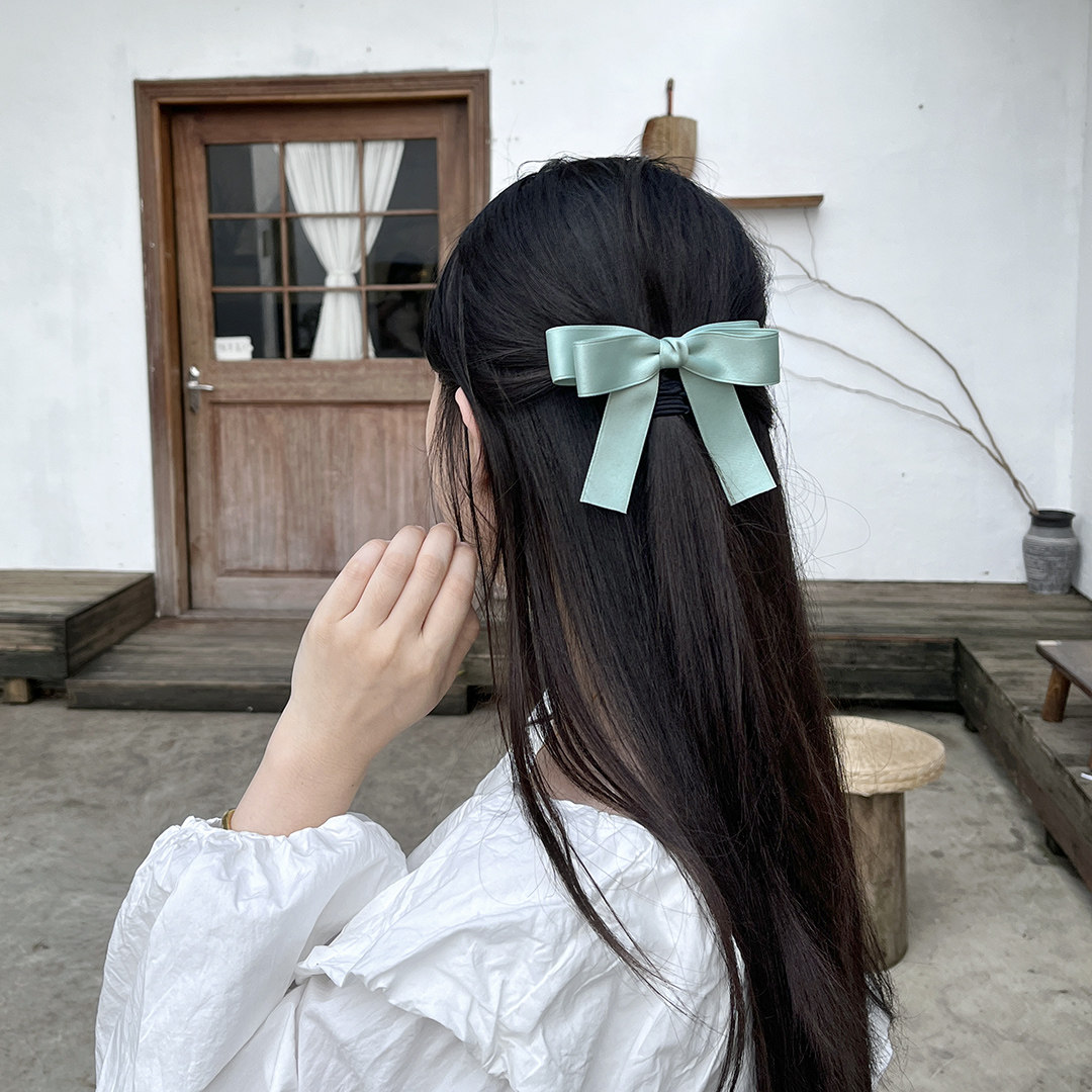 甜美小清新蝴蝶结发夹女后脑勺弹簧夹2026新款顶夹鸭嘴夹发卡发饰