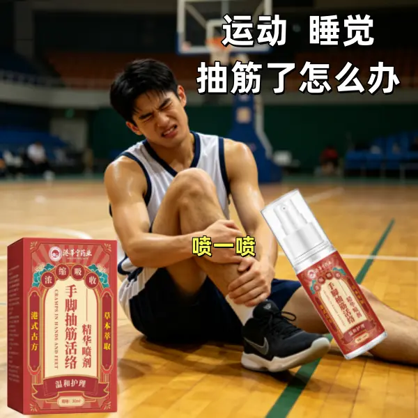 港莘宁药业手脚抽筋活络精华喷剂浓缩吸收草本萃取古方温和护理