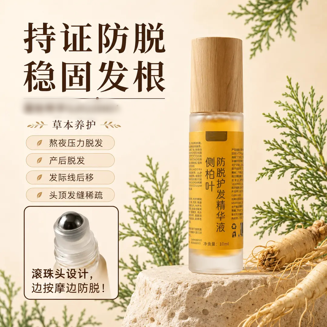 侧柏叶防脱护发精华液固发润养