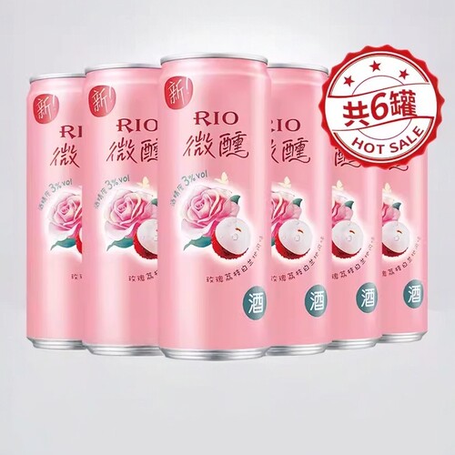 RIO锐澳微醺330ml系列玫瑰荔枝白兰地口味预调鸡尾酒果酒少女酒