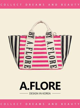 A.FLORE高质量帆布包大容量松弛感斜挎上班通勤高级感韩系慵懒风