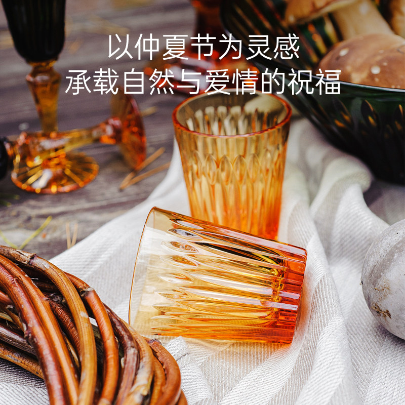 IPM HOME俄皇水晶伊凡系列琥珀色水晶玻璃高颜值果汁对杯水杯礼盒,餐饮具,洋酒/威士忌杯,淘宝优惠券,粉丝福利购,淘宝优惠卷
