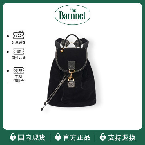 【现货】韩国the barnnet八奶双肩包fever同款通勤高级感丝绒背包