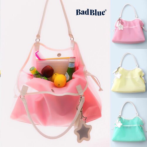 韩国正品Badblue果冻包清夏防水度假大容量托特包jelly手提单肩包