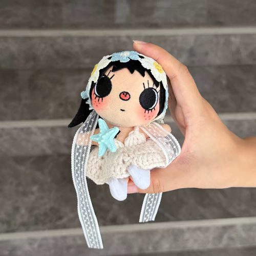 日本LORZ小玉yuy蕾丝花发带白针织套装包挂件玩偶送生日礼物女