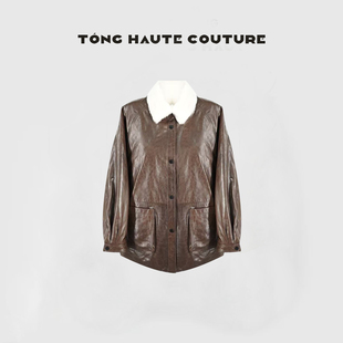 轻奢鹅绒服 25年新款 水貂时尚 羊皮 YW730 90白鹅绒