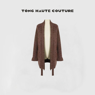 【司纯】秋季新款100绵羊毛高级感定制工艺百搭毛衣外套 YW354