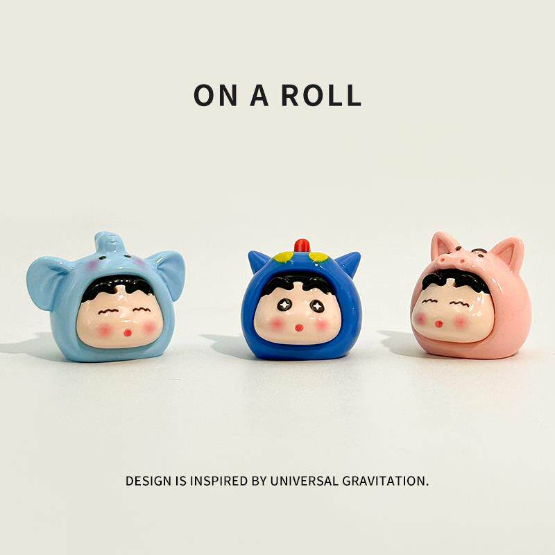 蜡笔小新屏幕显示器桌面小摆件2025年新款可爱工位装饰车载饰品