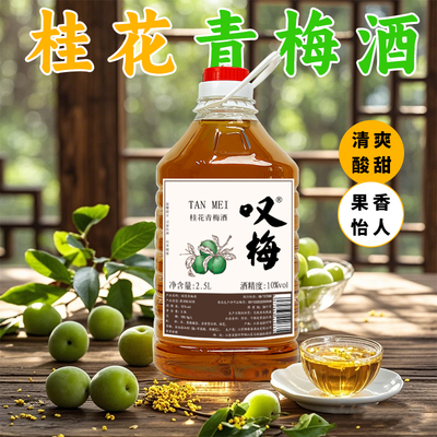叹梅青梅酒5斤装桶装微醺果酒