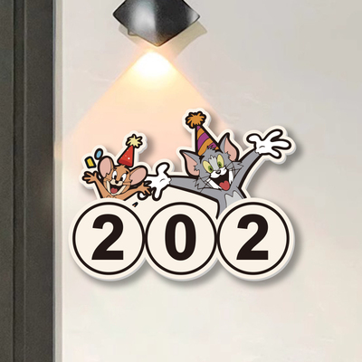 房间门牌号码定制入户门装饰墙贴