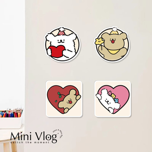 补洞贴躺平小狗墙面装饰墙贴自粘防水贴画创意瓷砖墙洞遮挡装饰品