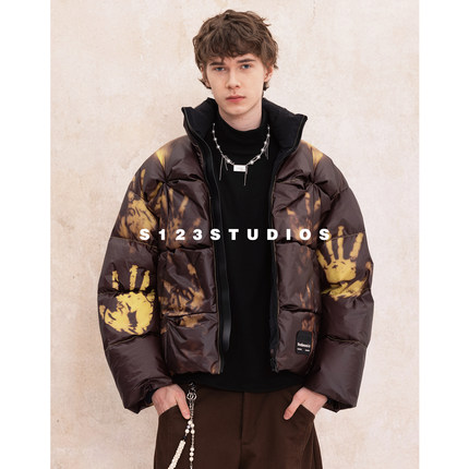 S123 90白鸭绒冬季新款温感渐变羽绒服男立领加厚外套保暖棉袄