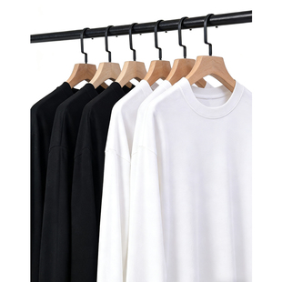 重磅320克莫代尔空气层基础打底长袖 休闲T恤男 春夏 S123