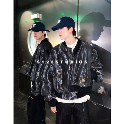 美式复古立领夹克男潮牌