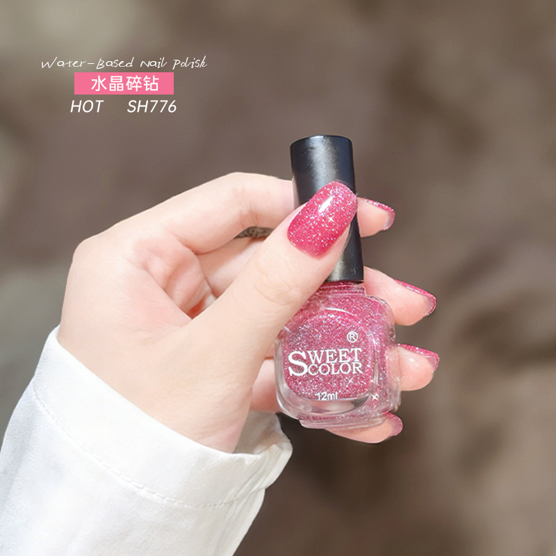 脚指甲油显白水性免烤速干不可剥2025新款美甲水性健康12ml