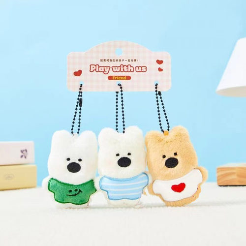 小红书同款我们仨系列西高地小狗狗朋友卡通挂件包包挂饰闺蜜毛绒