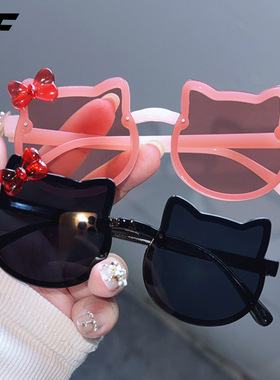 儿童眼镜女童可爱卡通猫耳朵墨镜公主宝宝遮阳防紫外线防晒太阳镜