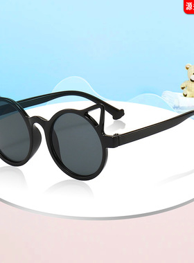新款时尚儿童墨镜防晒遮阳猫耳朵卡通太阳镜男女宝宝造型眼镜