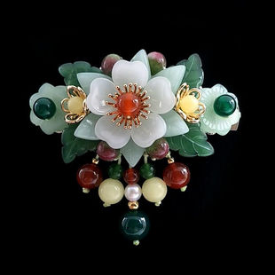 古风头饰后脑勺弹簧夹一字夹发饰复古发卡夹子礼品发夹顶夹女盘发