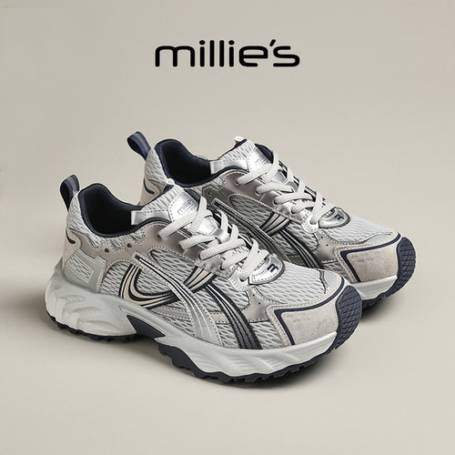 MILLIE'S/妙丽真皮厚底老爹鞋
