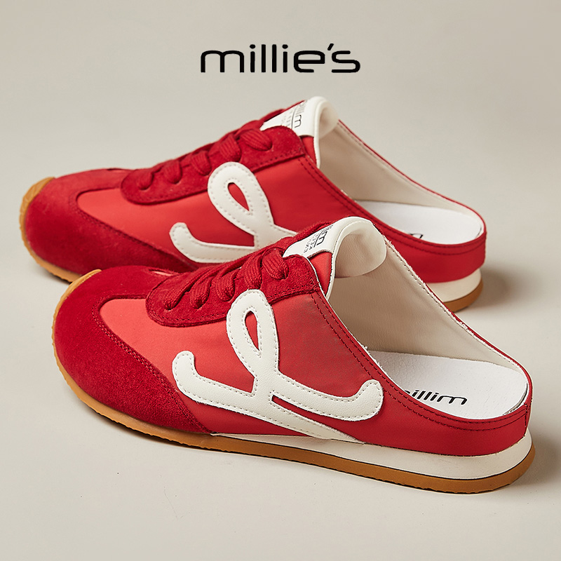 MILLIE'S/妙丽真皮复古勃肯鞋女