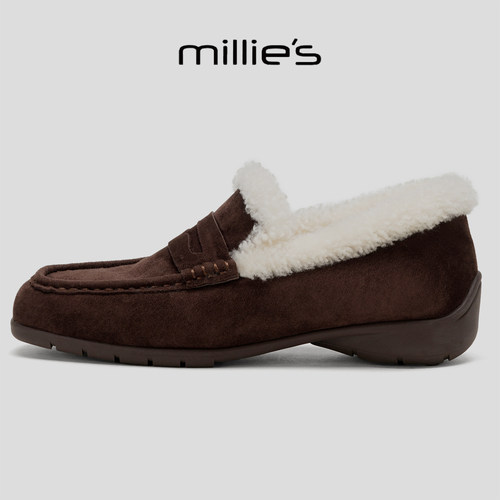 顺丰包邮妙丽加绒保暖乐福鞋