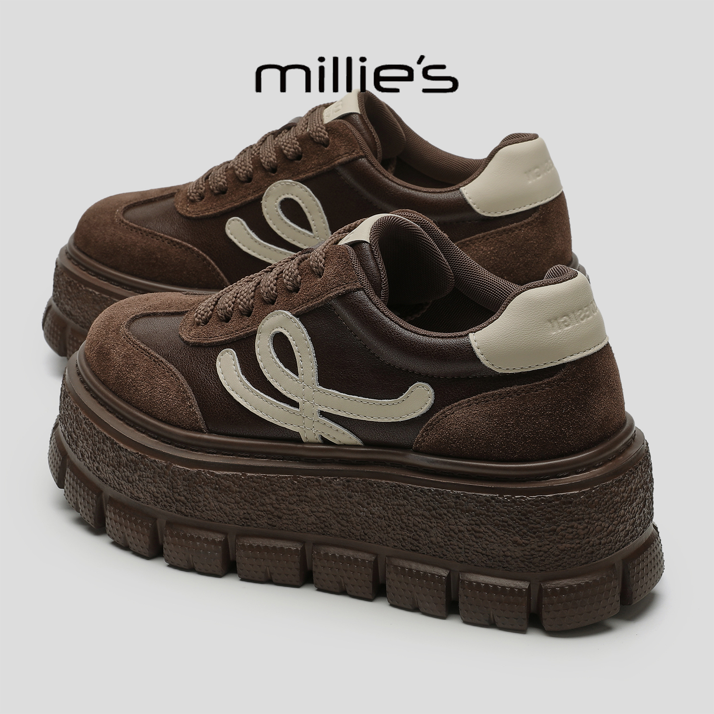 MILLIE'S/妙丽真皮德训鞋女