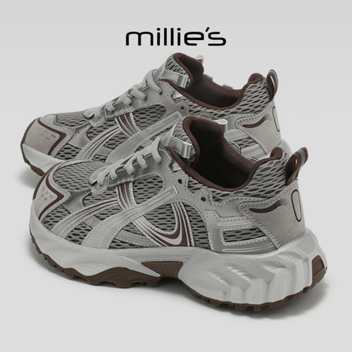 MILLIE'S/妙丽真皮厚底老爹鞋