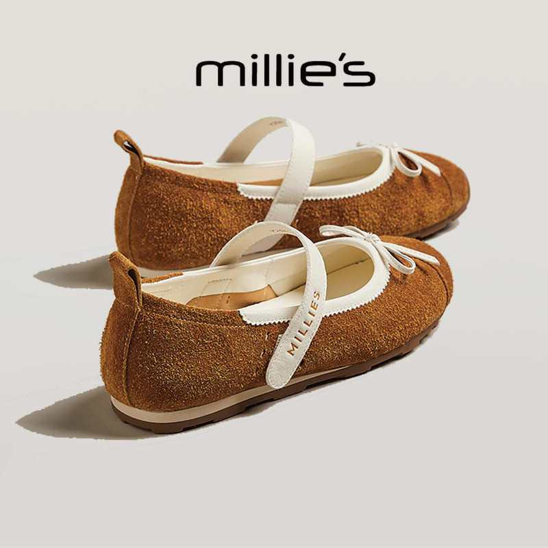 MILLIE'S/妙丽勃肯鞋平底一脚蹬魔术贴时尚 春夏季新款浅口单鞋女,女鞋,浅口单鞋,淘宝优惠券,粉丝福利购,淘宝优惠卷