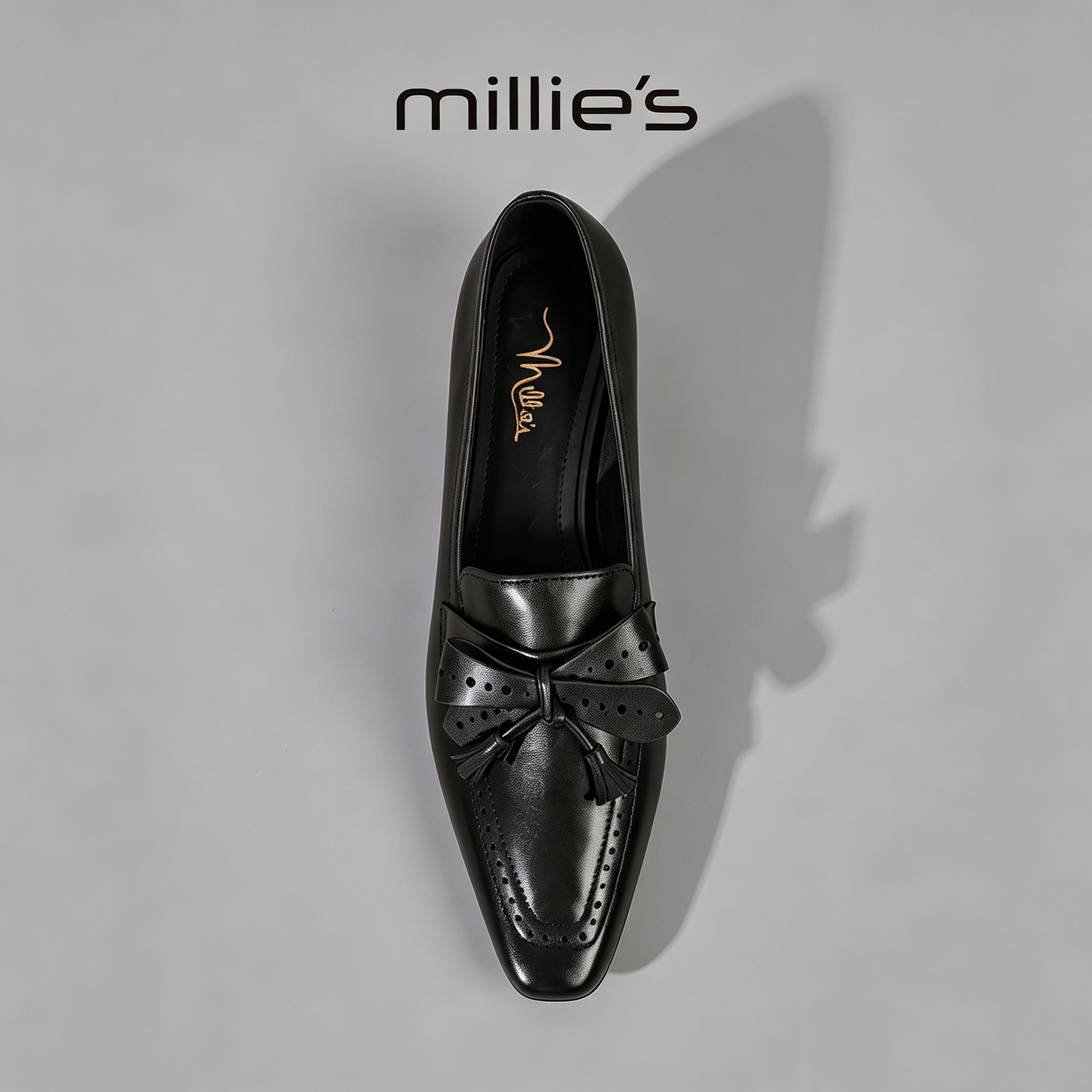 MILLIE'S/妙丽蝴蝶结浅口单鞋