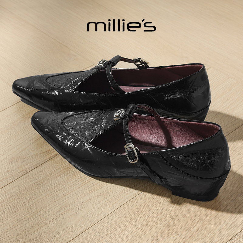 MILLIE'S/妙丽法式复古单鞋