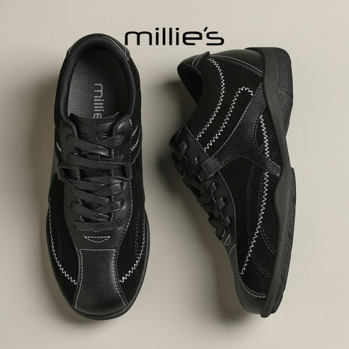 MILLIE'S/妙丽真皮德训鞋女