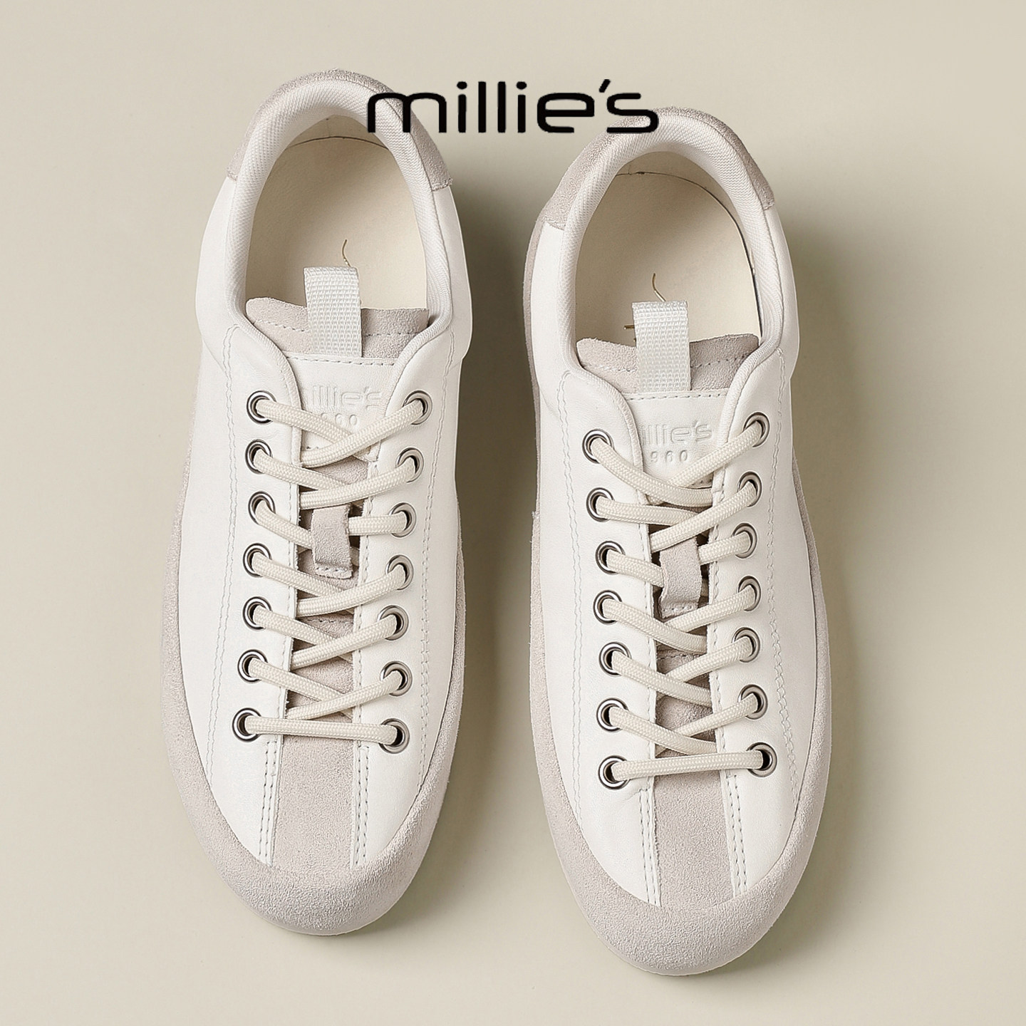 MILLIE'S/妙丽2026新款潮流松糕底舒适交叉绑带德训鞋百搭休闲鞋,女鞋,德训鞋,淘宝优惠券,粉丝福利购,淘宝优惠卷