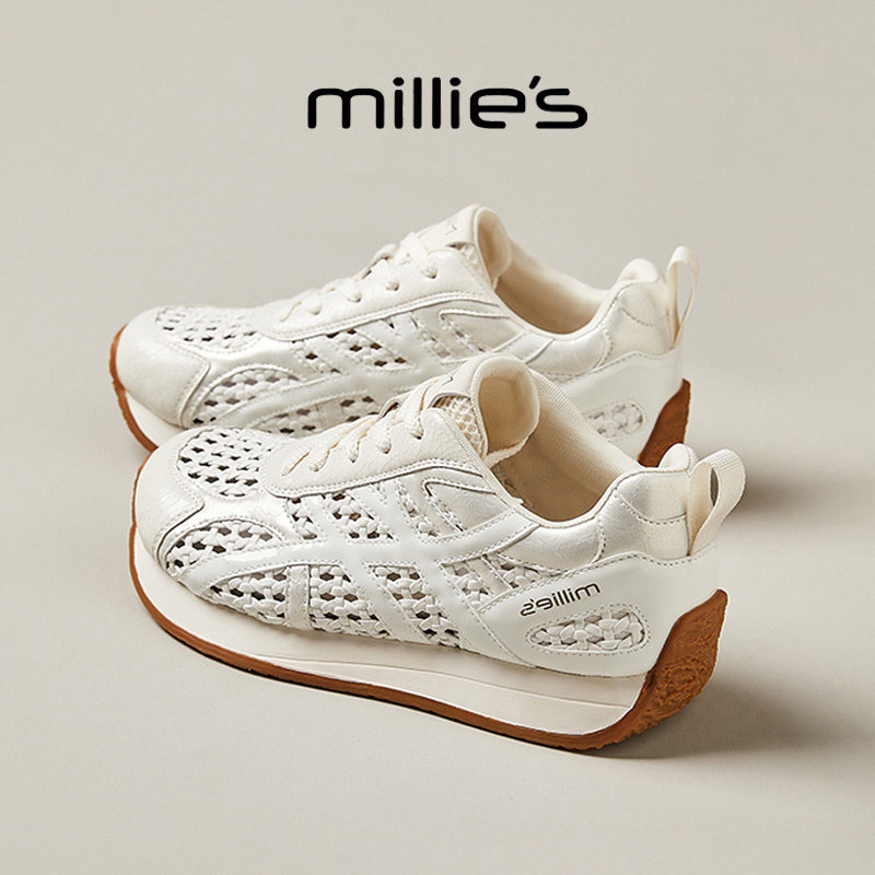 MILLIE'S/妙丽厚底增高镂空设计感时尚休闲百搭猪笼凉鞋女鞋,女鞋,深口单鞋,淘宝优惠券,粉丝福利购,淘宝优惠卷