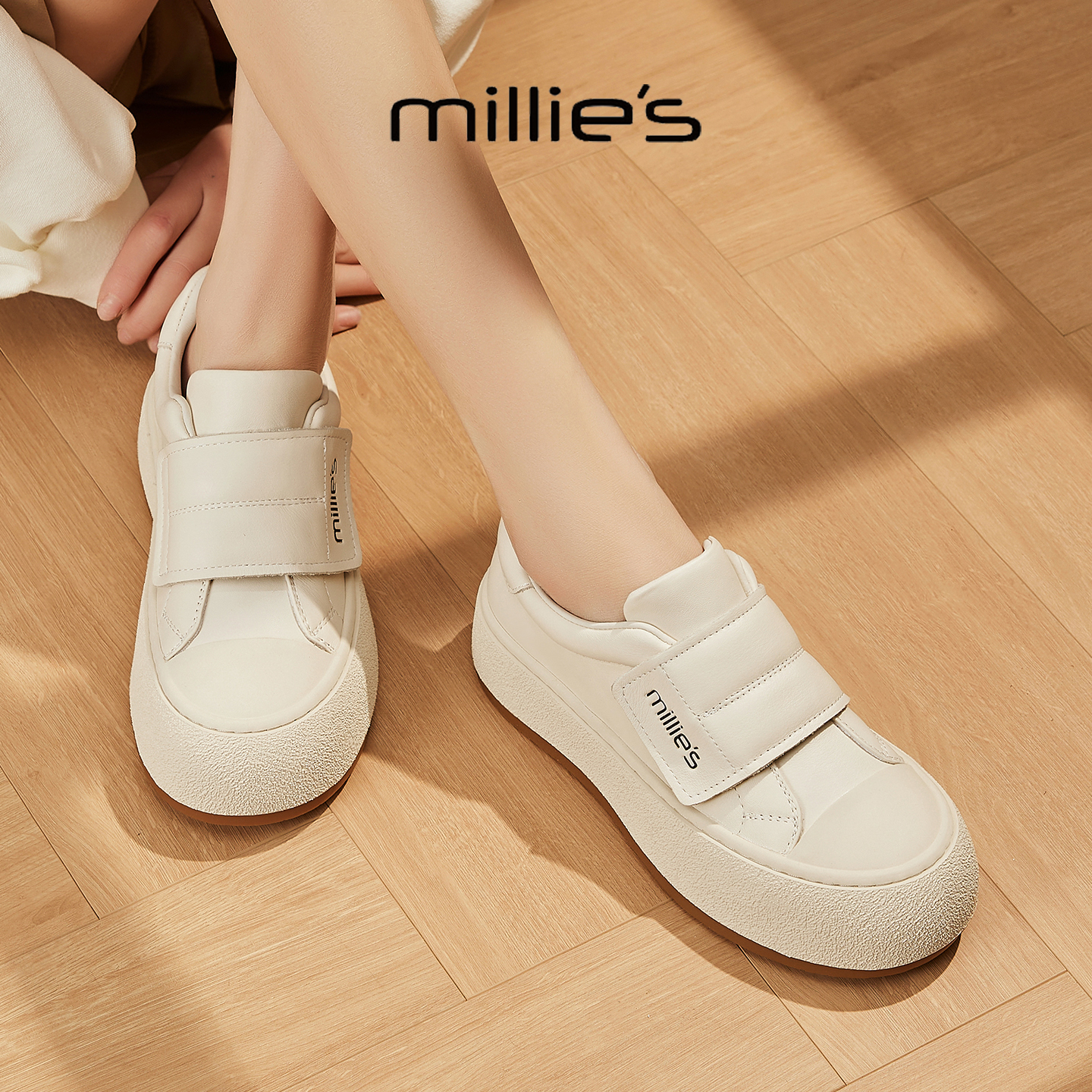 MILLIE'S/妙丽魔术贴休闲板鞋